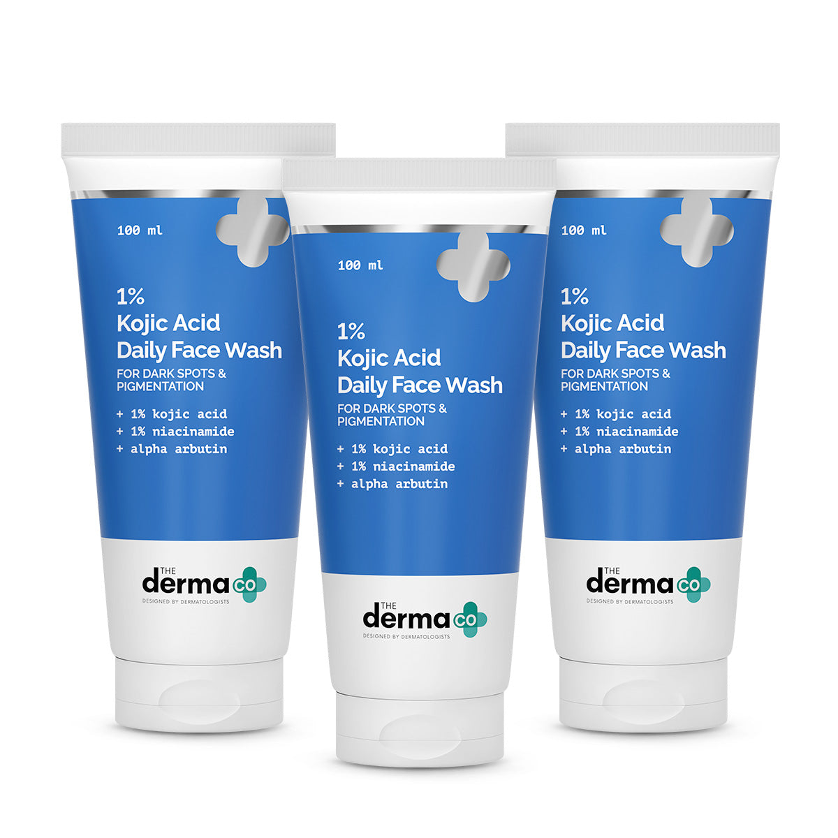 1% Kojic Acid Face Wash with Niacinamide & Alpha Arbutin For Dark Spots & Pigmentation - 100ml (Pack of 3)