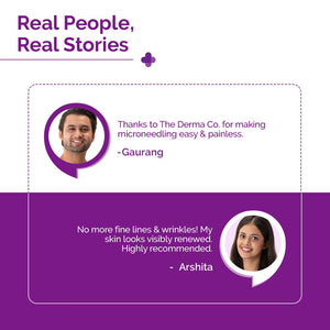 real people real stories on the derma co microneedle serum shot with 3000 ppm retinol