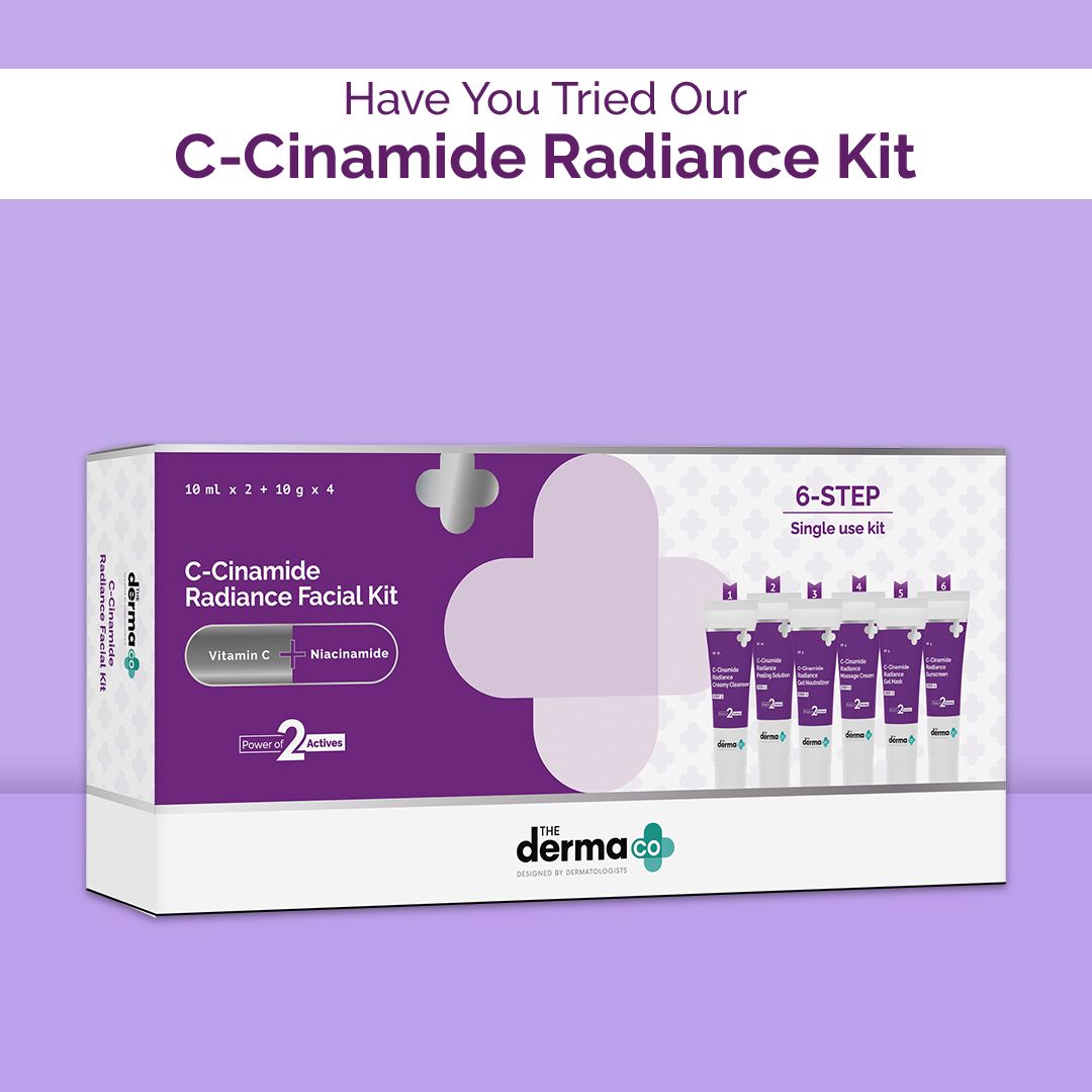 C cinamide serum by derma co kit