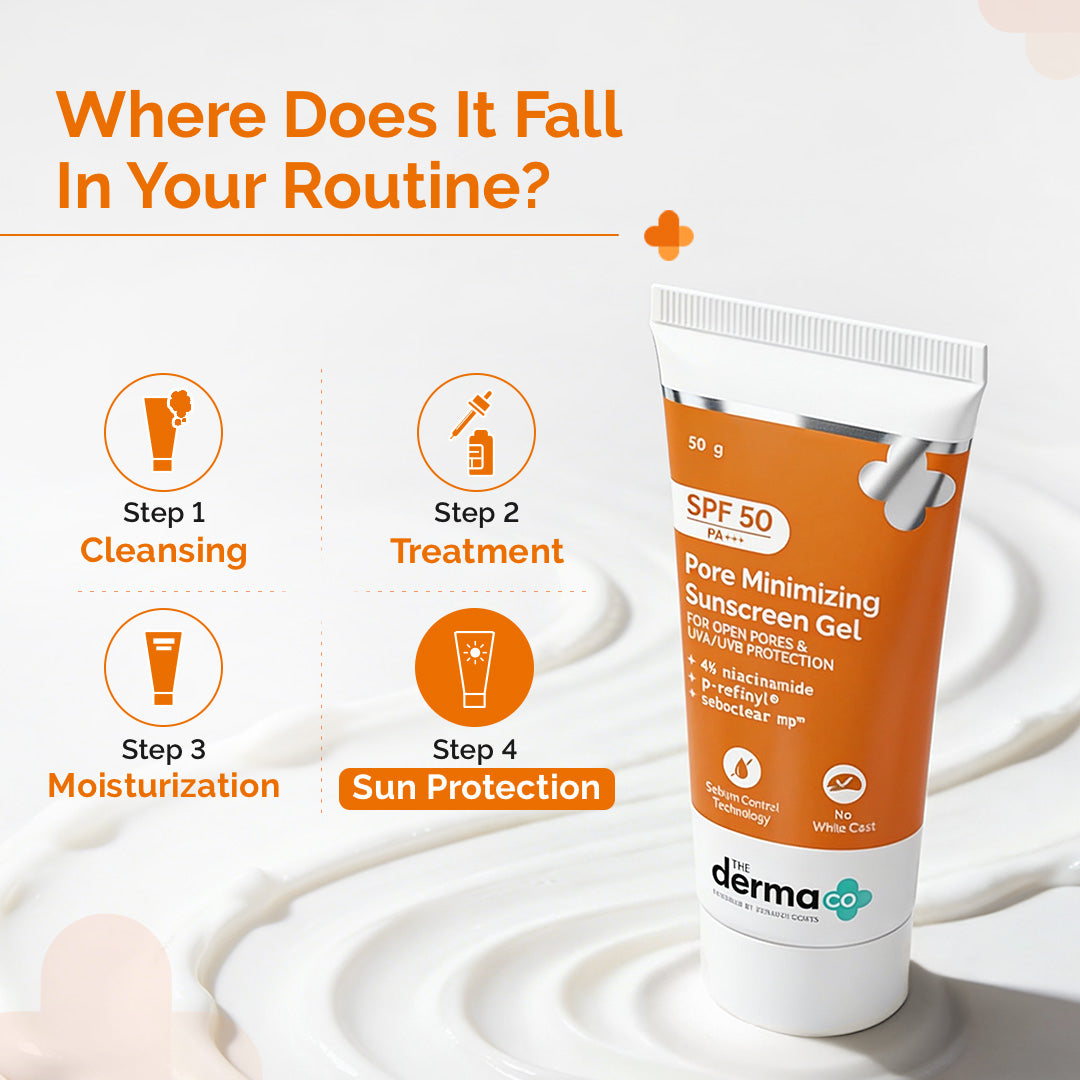 Pore Minimizing Sunscreen Gel with SPF 50 & PA+++ For Open Pores & UVA/UVB Protection - 50 g
