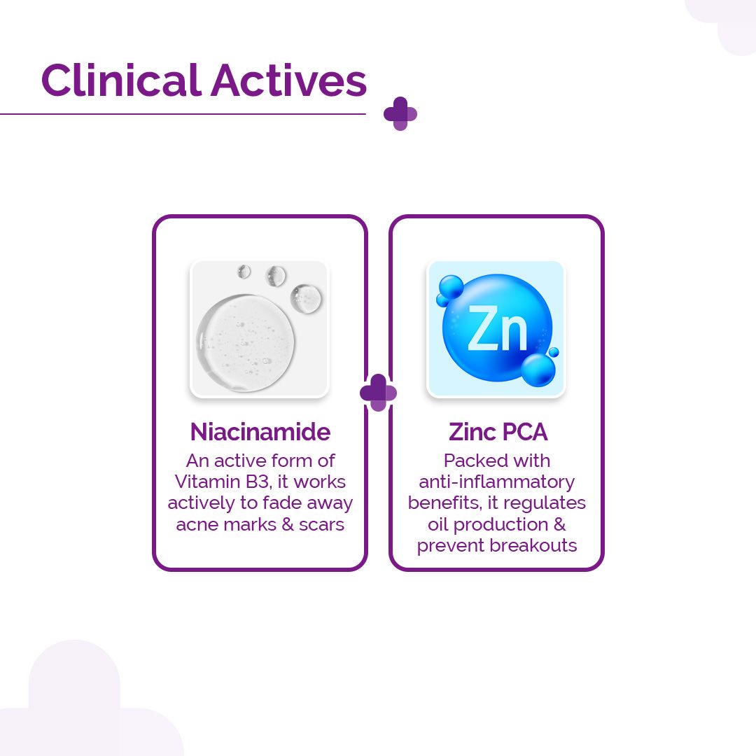 10% Niacinamide Face Serum with 2% Zinc PCA for Acne Marks - 30ml (Pack Of 2)