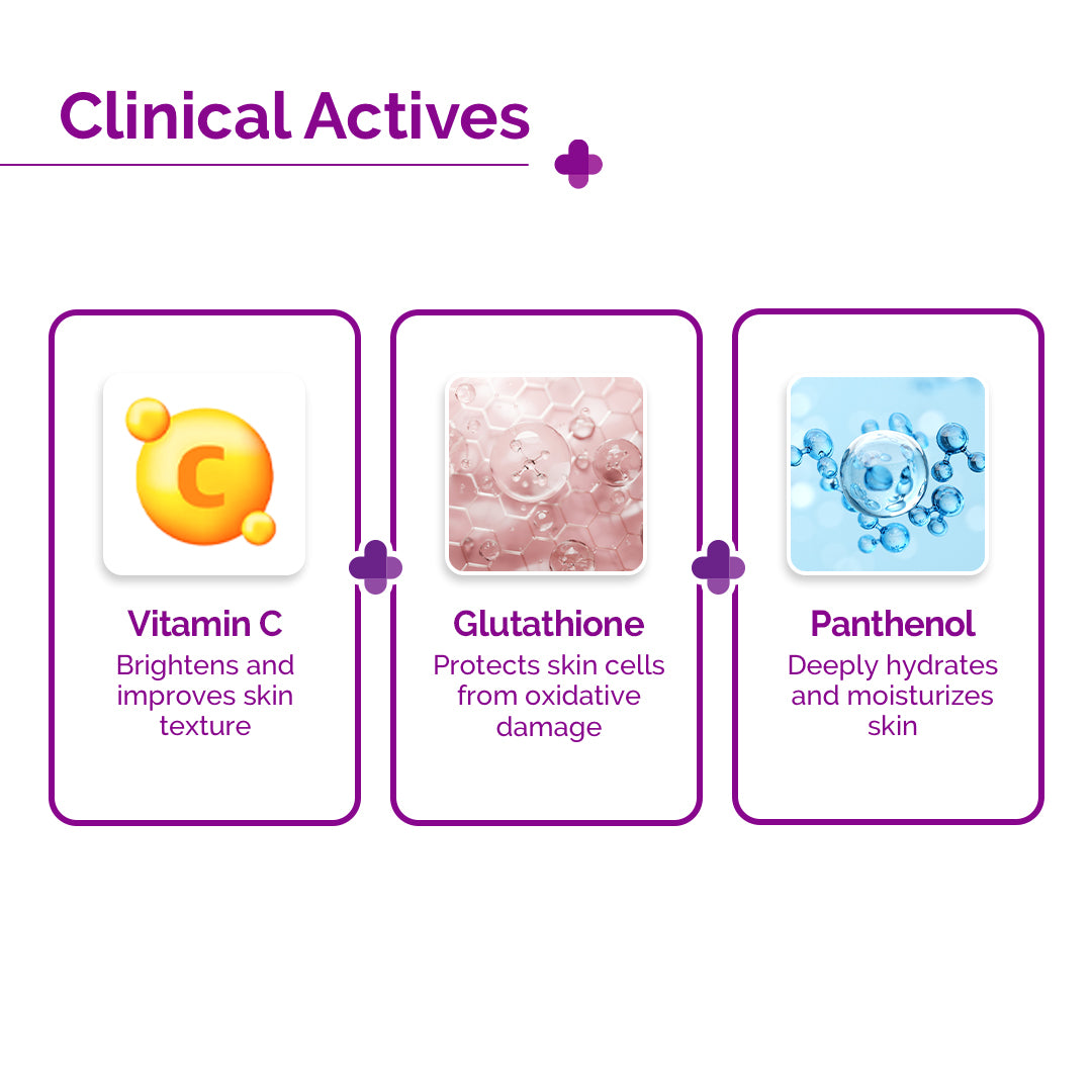 50000 PPM Vitamin C Microneedle Serum Shot with Glutathione, Panthenol & Hyaluronic Acid for Bright & Revitalized Skin - 10 g