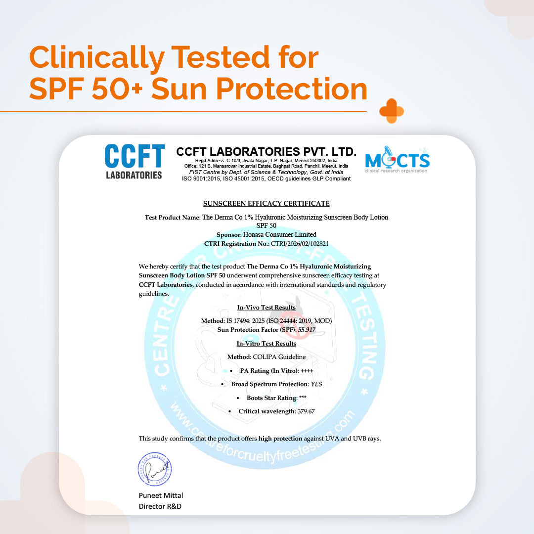 1% Hyaluronic Moisturizing Sunscreen Body Lotion In-Vivo Tested - 200 ml