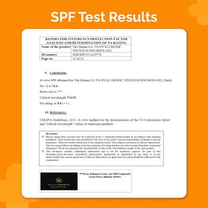 derma co hyaluronic tinted sunscreen for oily skin SPF results