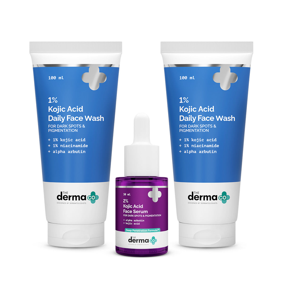 Pigmentation Combat Kit (1% Kojic
Acid Face Wash + 2% Kojic Acid Face
Serum)