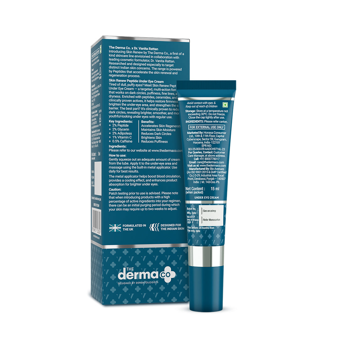 The Derma Co. X Dr V Skin Renew Peptide Under Eye Cream - 15 ml