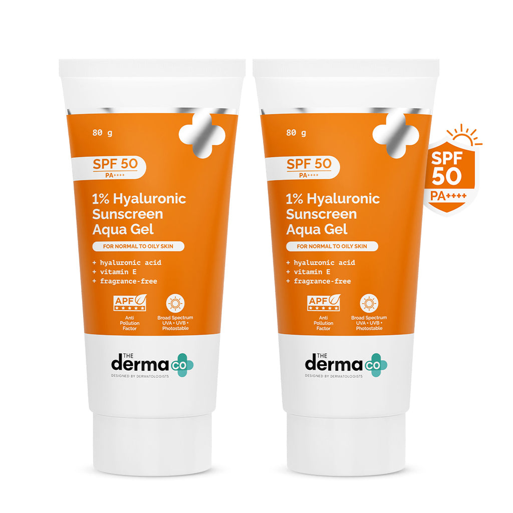 1% Hyaluronic Sunscreen Aqua Gel SPF Pack of 2 · 80 g (160 g total) - Image 1