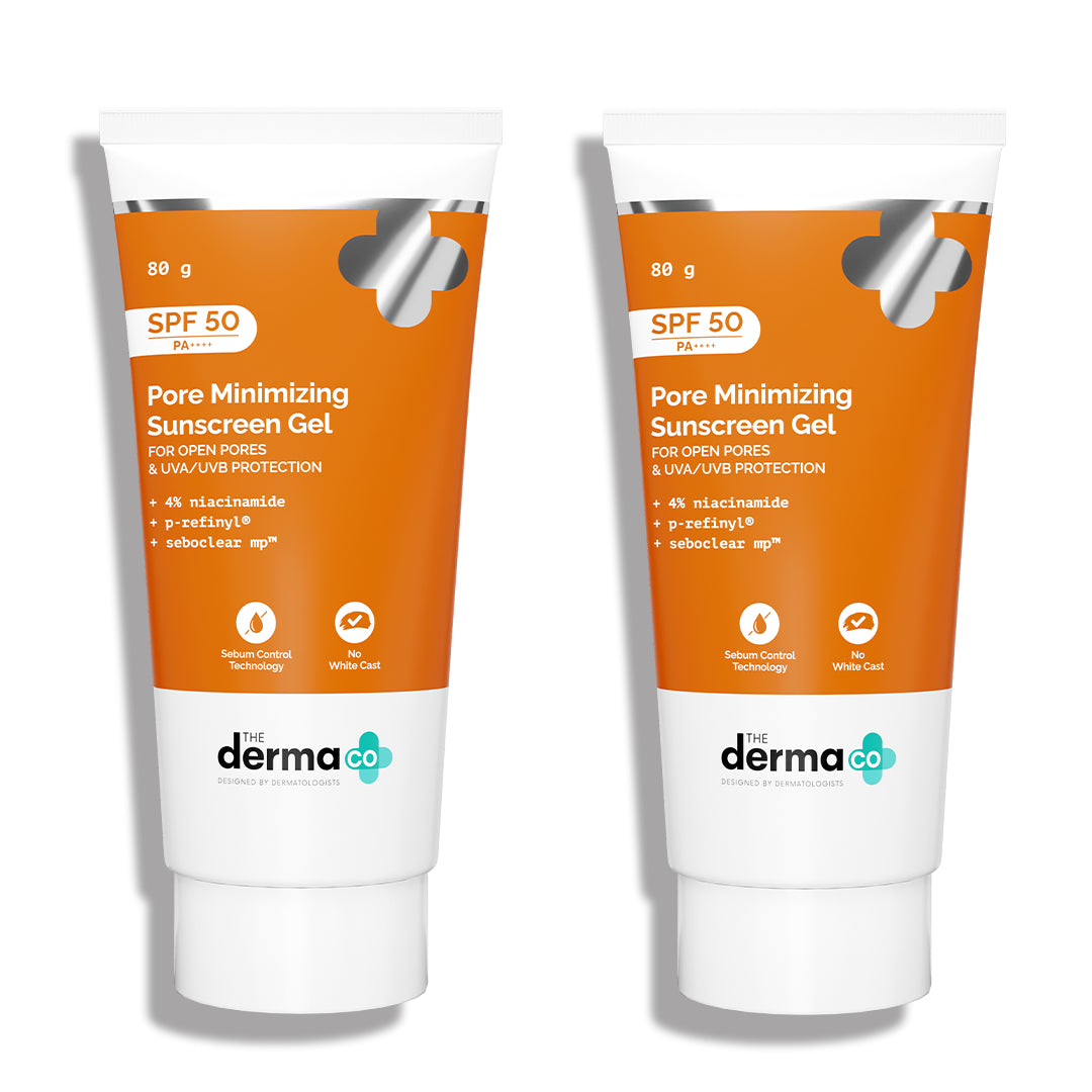 Pore Minimizing Sunscreen Gel For Open Pores & UVA/UVB Protection - 80g (Pack of 2)