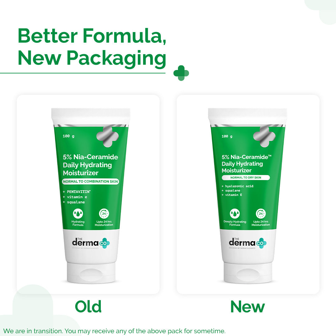 5% Nia-Ceramide Daily Hydrating Moisturizer with 5% Niacinamide & 2% Ceramide - 100g (Pack of 2)