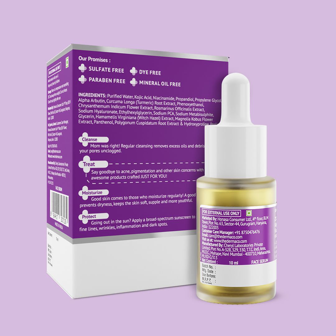 2% Kojic Acid Face Serum for Dark Spots And Pigmentation - 10 ml