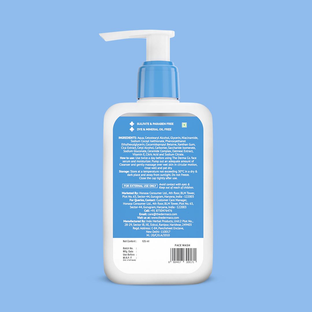 2% Niacinamide Gentle Skin Cleanser for Sensitive, Dry & Normal Skin - 125 ml