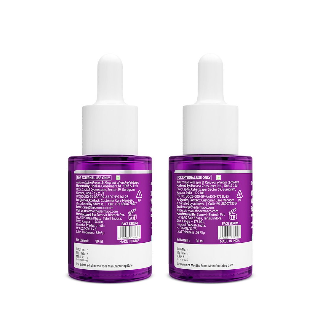 10% Vitamin C Face Serum with 5% Niacinamide & Hyaluronic Acid - 30ml (Pack of 2)