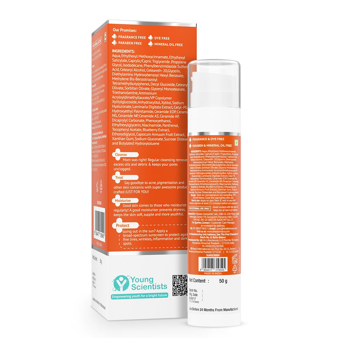 1% Hyaluronic Sunscreen Hydrating Gel In Vivo Tested (ISO 24444:2019 Certified, CTRI/2025/01/079445) with SPF 50 PA++++ - 50 g