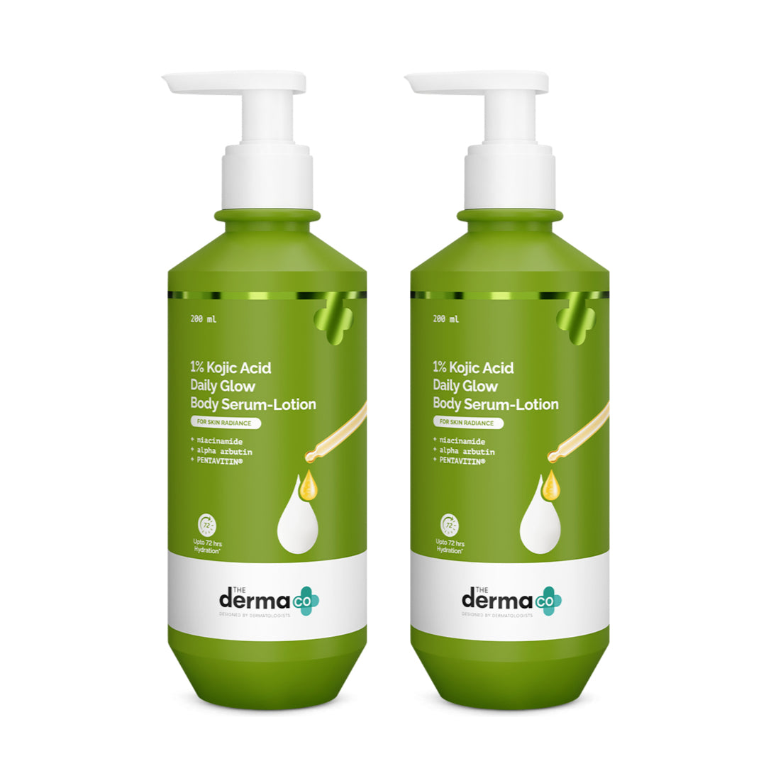 1% Kojic Acid Daily Glow Body Serum-Lotion - 200 ml (Pack of 2)