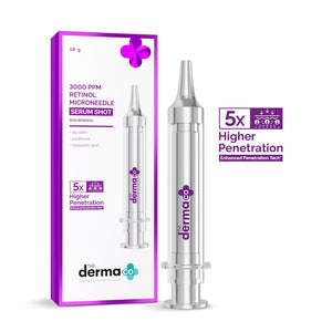 the derma co microneedle serum shoot with 3000 ppm retinol for skin renewal