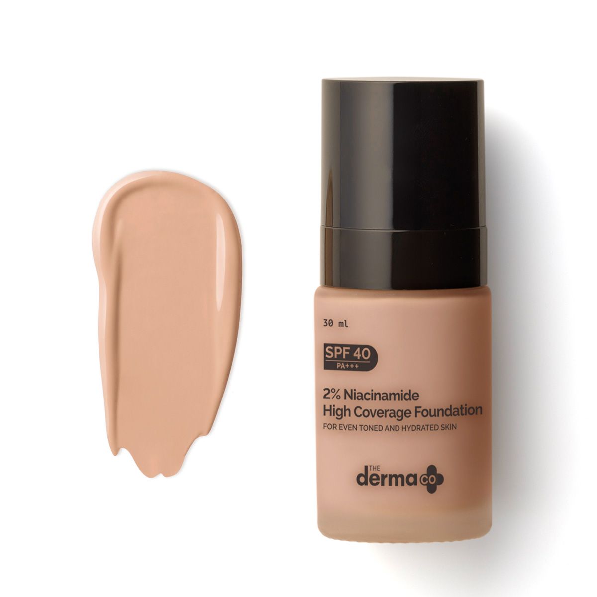 2% Niacinamide High Coverage Foundation With 1% Hyaluronic Acid Complex & SPF 40 PA+++ for 12 Hour Long Stay & 12 Hour Oil Control | 01 Ivory