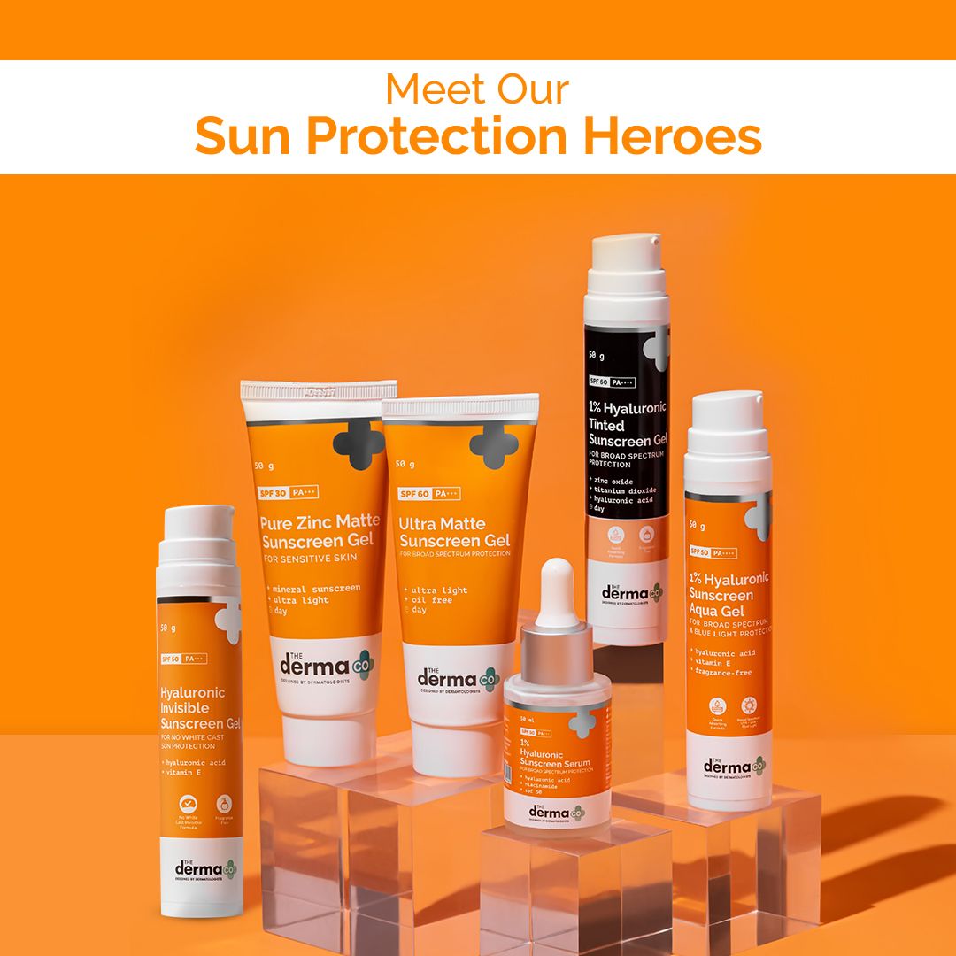 the derma co sunscreen range