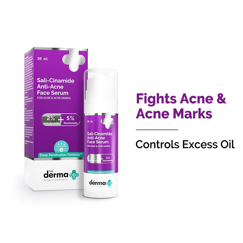 The Derma Co Sali-Cinamide Anti-Acne Serum with 2% Salicylic Acid & 5% Niacinamide - 30ml