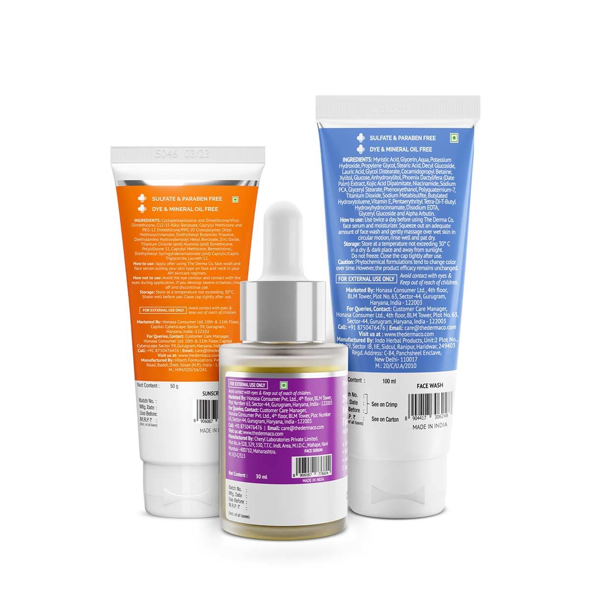 Pigmentation & Dark Spot Corrector Kit (1% Kojic Acid Face Wash + 2% Kojic Acid Face Serum + Ultra Matte Sunscreen Gel)