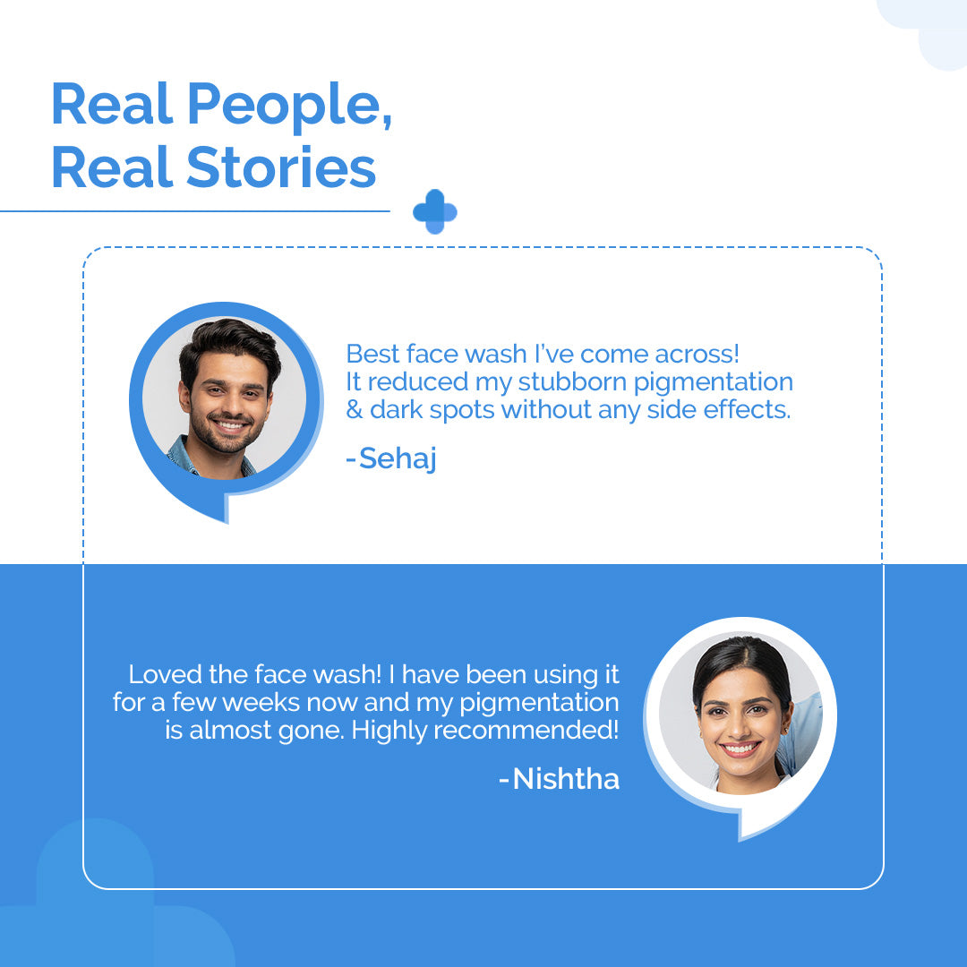 1% Kojic Acid Face Wash with Niacinamide & Alpha Arbutin For Dark Spots & Pigmentation - 100ml (Pack of 2)