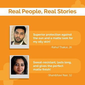 real people stories on derma co non comedogenic sunscreen ultra matte gel 