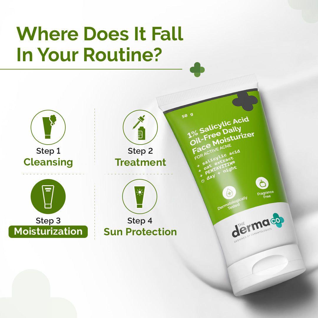 1% Salicylic Acid Oil-Free Moisturizer For Face with Oat Extract  - 50g